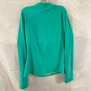 Lands End mint green long sleeve rash guard, size 14